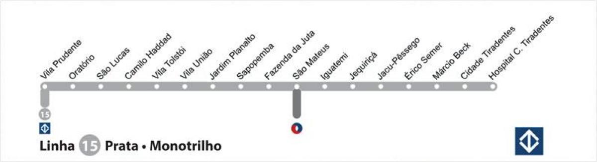 Зураг Сан Паулогийн метроны Шугам 15 - Мөнгөн