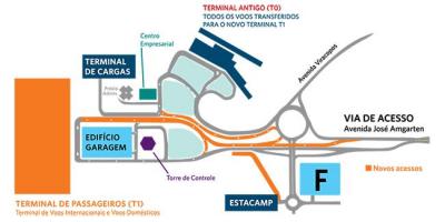 Газрын зураг, олон улсын нисэх онгоцны буудал Viracopos зогсоол