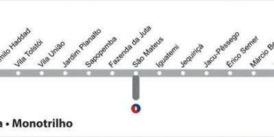 Зураг Сан Паулогийн метроны Шугам 15 - Мөнгөн