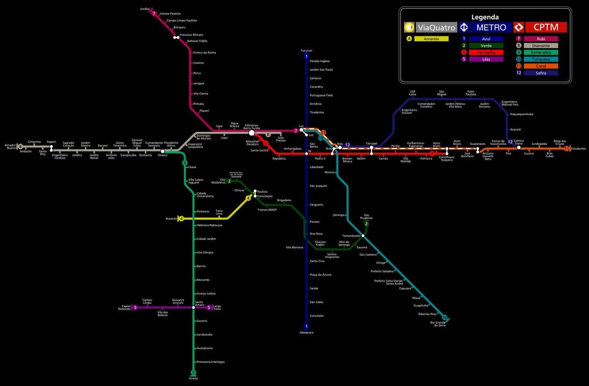 Зураг Сао Пауло CPTM метро
