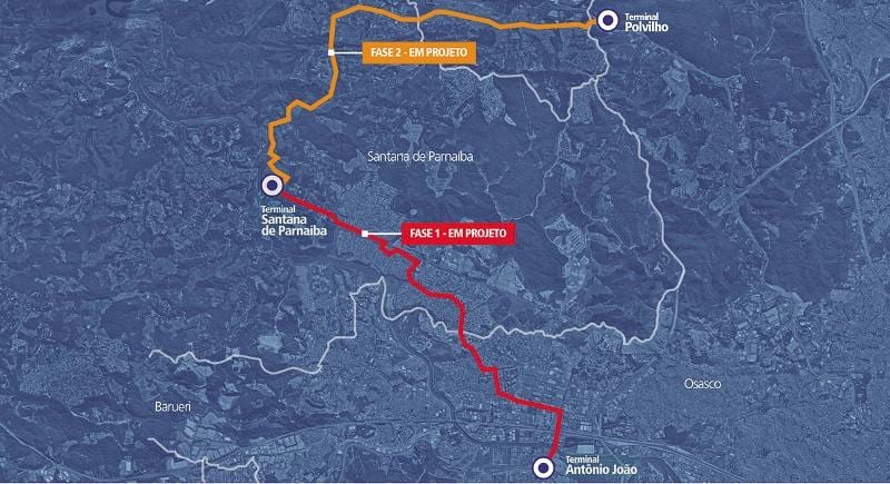 Зураг corredor BRT metropolitano Alphaville-Cajamar