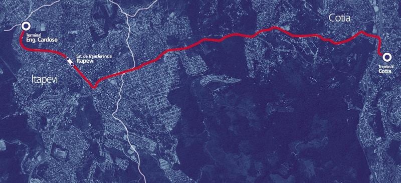 Зураг corredor BRT metropolitano Itapevi-Cotia