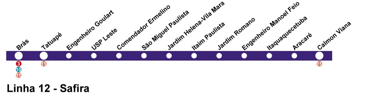 Зураг CPTM Сао Пауло - Шугам 12 - Индранил
