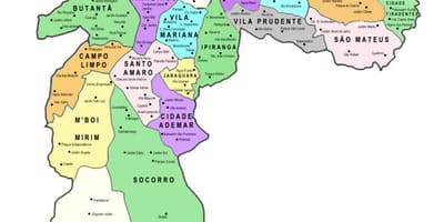 Газрын дэд prefectures Сао Пауло