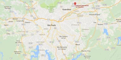 Газрын зураг, олон улсын нисэх онгоцны буудал Guarulhos